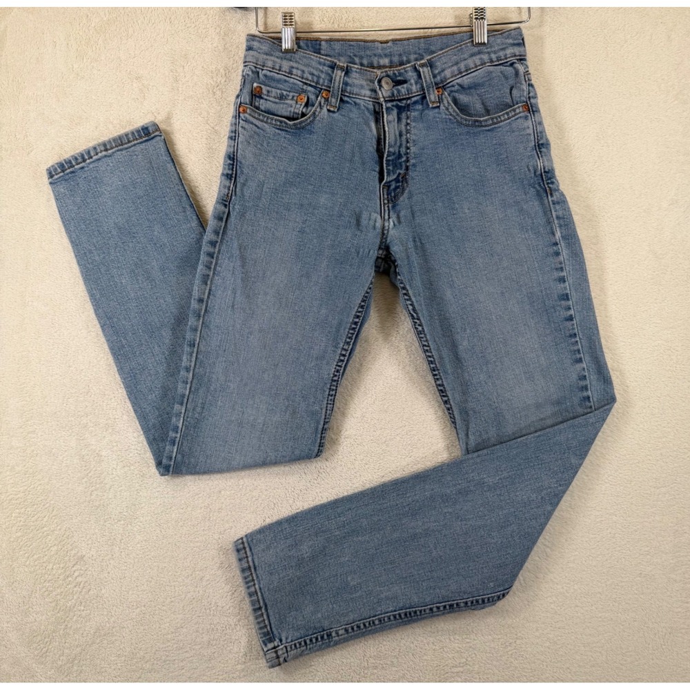 Levis 511 Slim Fit Jeans Light Wash Blue Denim Mens 28x32 Straight Stretch